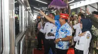 Bupati Jember Hendy Siswanto memberangkatkan Kereta Api Pandalungan relasi Staisun Jember- Gambir Jakarta (Istimewa)