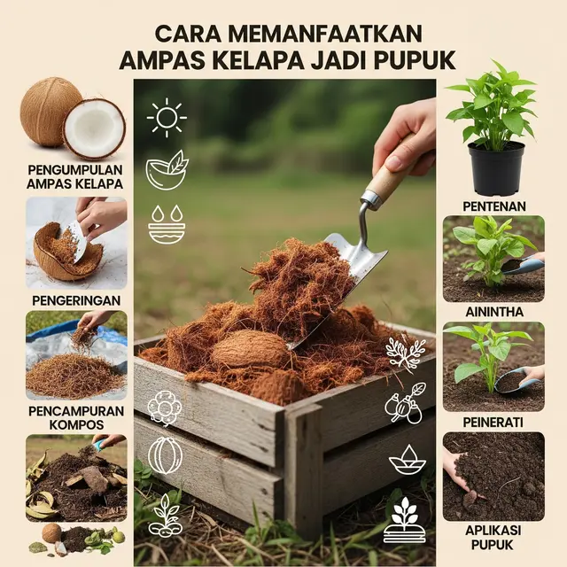 Cara Memanfaatkan Ampas Kelapa Jadi Pupuk Organik