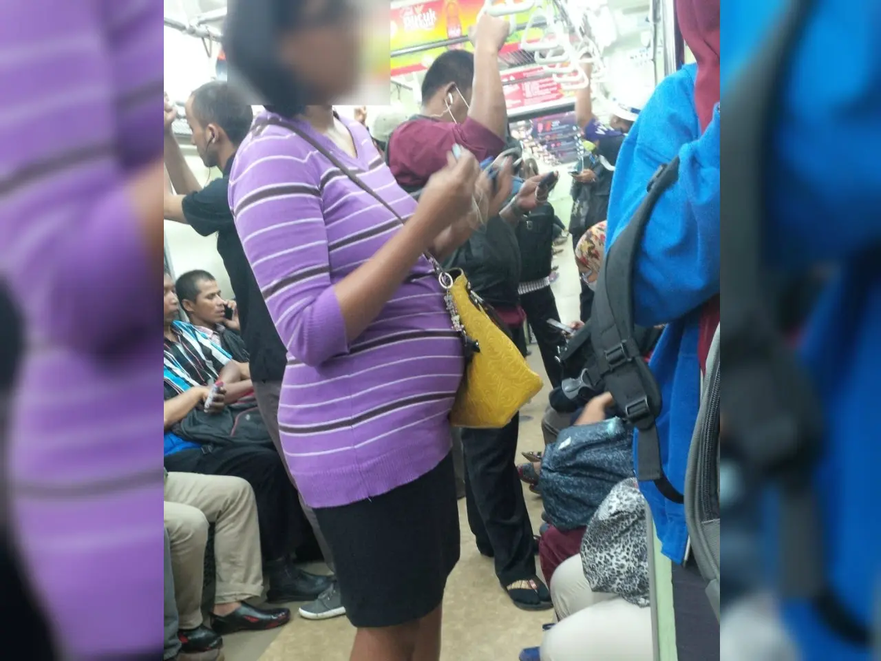 Perempuan hamil adalah salah satu penumpang prioritas Commuterline (Liputan6.com/Andri Haryanto)