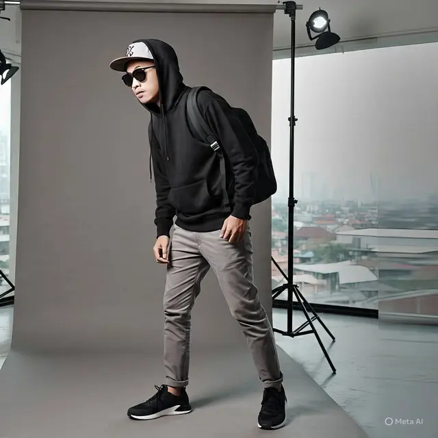 Outfit Kuliah Pria Hoodie/Crewneck + Celana Chino