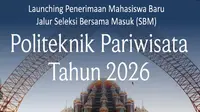 SBM Poltekpar Resmi Dibuka Kemenpar, Kuota Mahasiswa Baru 2026/2027 Capai 3.610 Orang