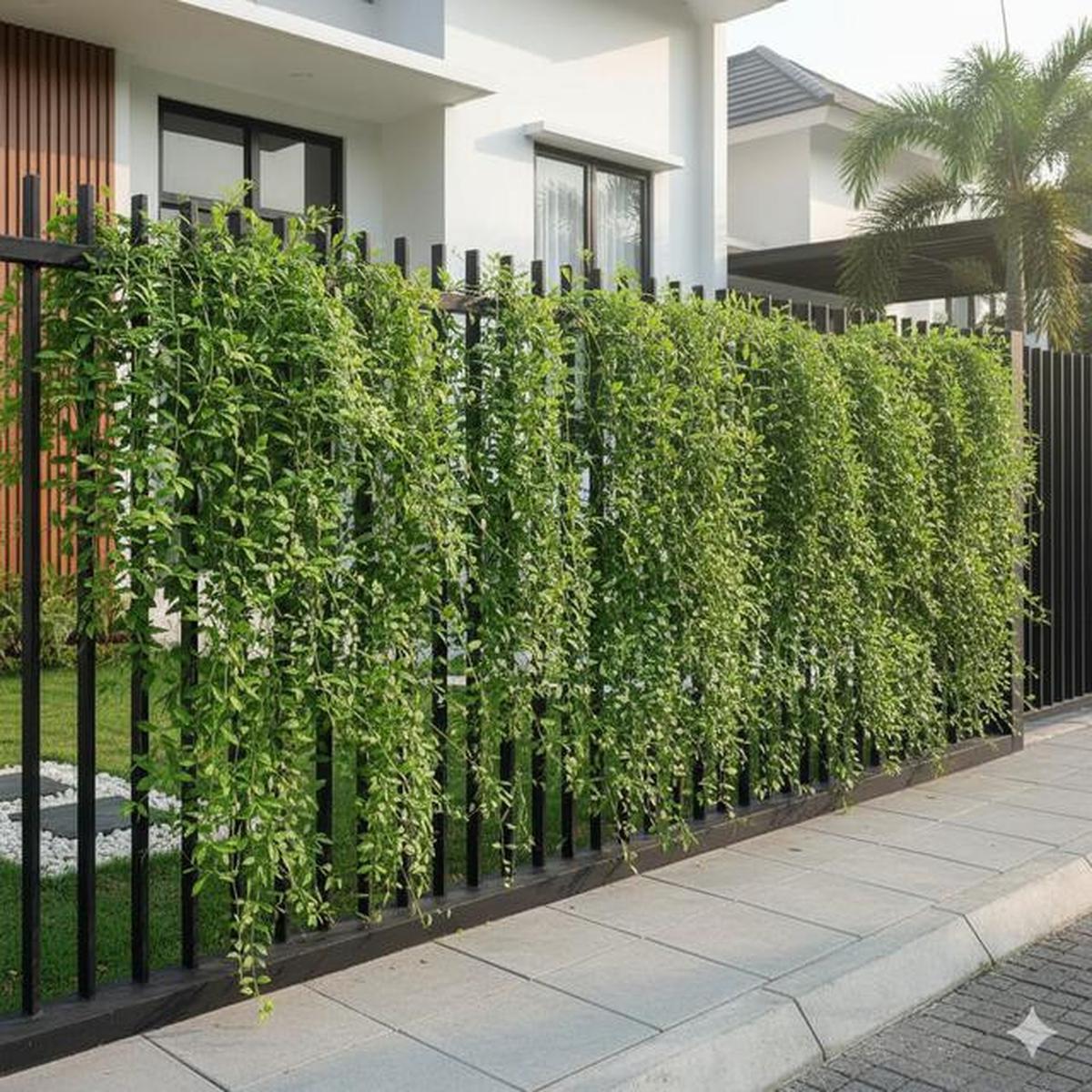 7 Model Pagar Besi Modern Kombinasi Tanaman Rambat, Tampil Alami dan Estetik untuk Hunian 2025