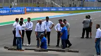 Tampak lubang di Autodromo Internacional Ayrton Senna, Goiania. (AFP)