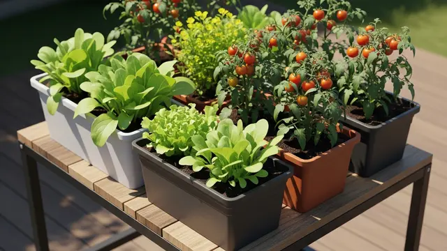 Inspirasi Model Kebun Sayur Mini dengan Konsep Kontainer Mix