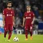 Pemain Liverpool Mohamed Salah lesu setelah timnya&nbsp;kebobolan untuk kali&nbsp;keempat pada pertandingan grup A Liga Champions antara Napoli dan Liverpool di stadion Diego Armando Maradona di Naples, Italia, Rabu, 7 September 2022. (AP Photo/Andrew Medichini )