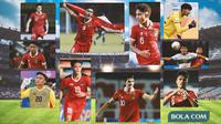 Kolase - Ernando Ari, Daffa Fasya, Alfeandra Dewangga, Elkan Baggott, Marselino Ferdinan, Ramadhan Sananta di Timnas Indonesia (Bola.com/Salsa Dwi Novita)