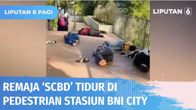 Sisi lain fenomena remaja ‘SCBD’ di Kawasan Dukuh Atas mulai meresahkan warga. Sebagian remaja ini nekat tidur di Jalur Pedestrian Kawasan Stasiun BNI City karena diduga kemalaman untuk pulang naik kereta.