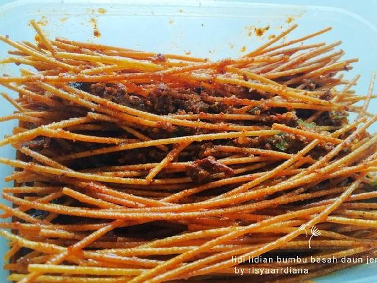 Resep Mie Lidi Bumbu Basah Pedas Asin