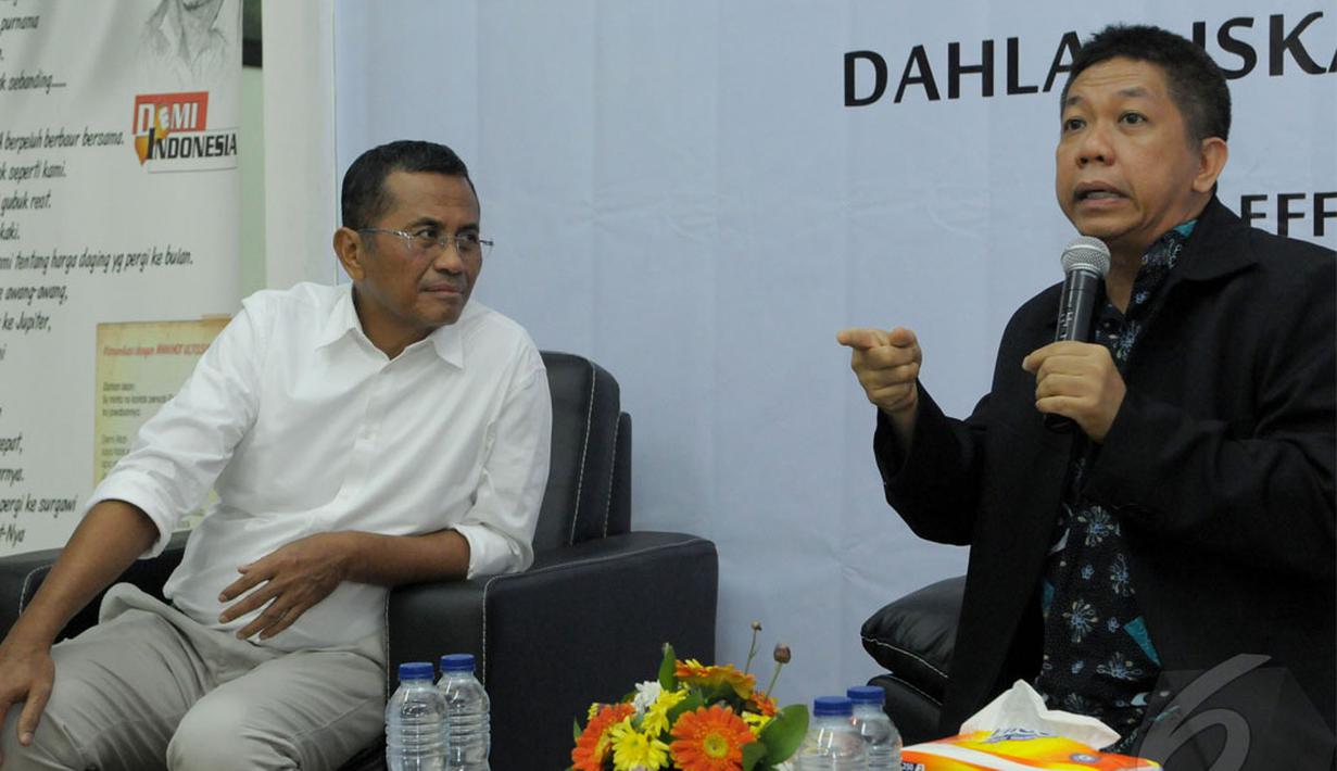 Diskusi yang bertemakan "Pilpres 2014 Berkoalisi atau Berkoalitas ?" dimoderatori oleh Effendi Ghazali, Jakarta Selatan, Rabu (14/5/2014) (Liputan6.com/Andrian M Tunay)