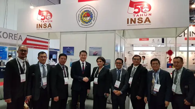 Ketua Umum INSA Carmelita Hartoto menjadi tamu kehormatan pada acara Pameran dan Konfrensi Asia Pacific Maritime (APM) ke-15 di Singapura. (Dok INSA)