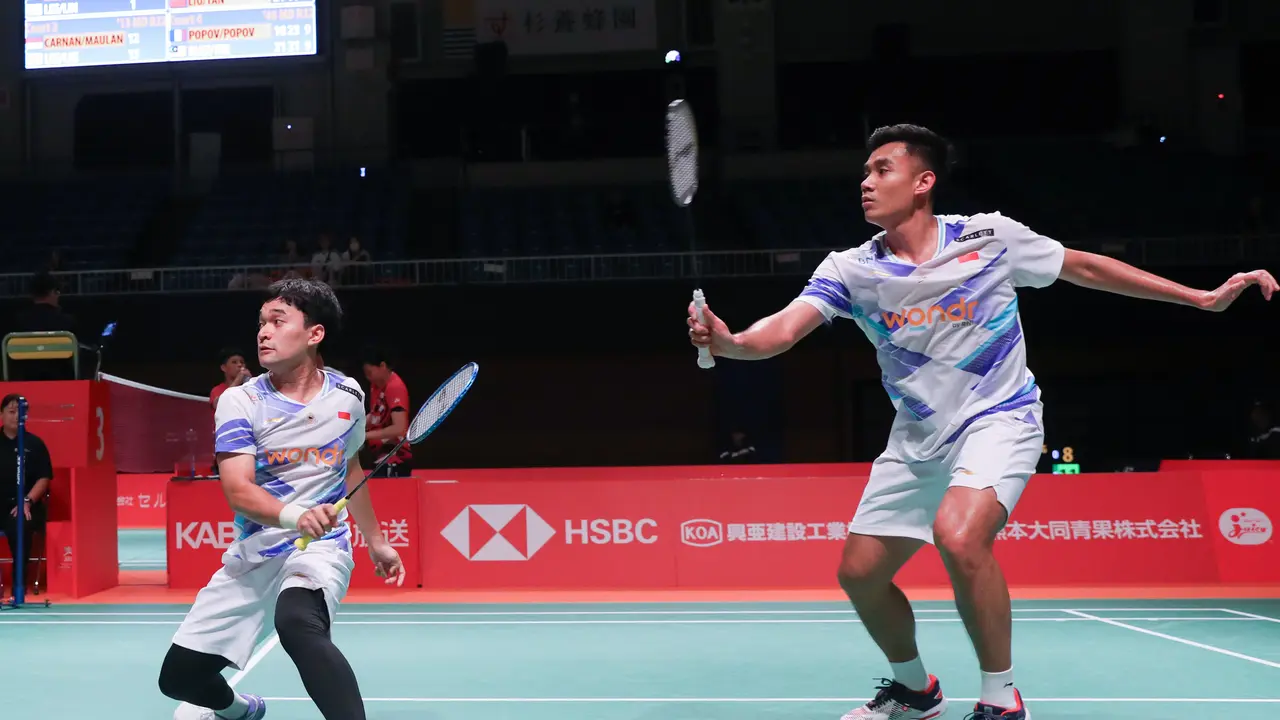 Leo Rolly Carnando/Bagas Maulana - Kumamoto Masters 2024 - Bulu Tangkis