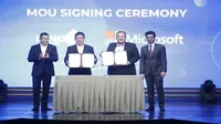 MoU signing ceremony grup MNC dan Microsoft, Senin (21/3/2022) (Foto: grup MNC)