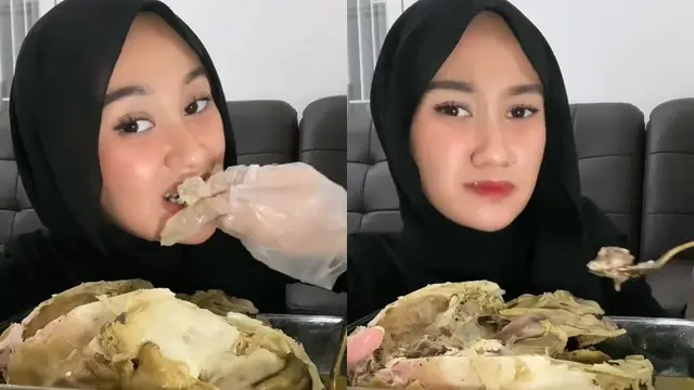 Pengguna TikTok Unggah Video Viral Makan Kepala Kambing Utuh