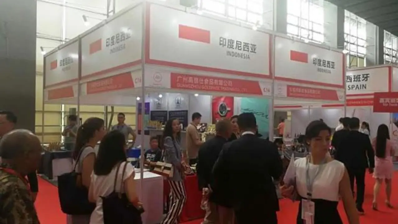 Pameran makanan Food Hospitality World ke-6 (FHW) di Canton Fair Complex, Guangzhou, Tiongkok. (Dokumentasi KJRI Guangzhou)