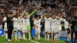Kemenangan Real Madrid atas Bayern Munchen sekaligus memastikan langkah Los Blancos berlaga di partai final Liga Champions 2023/2024. (OSCAR DEL POZO / AFP)