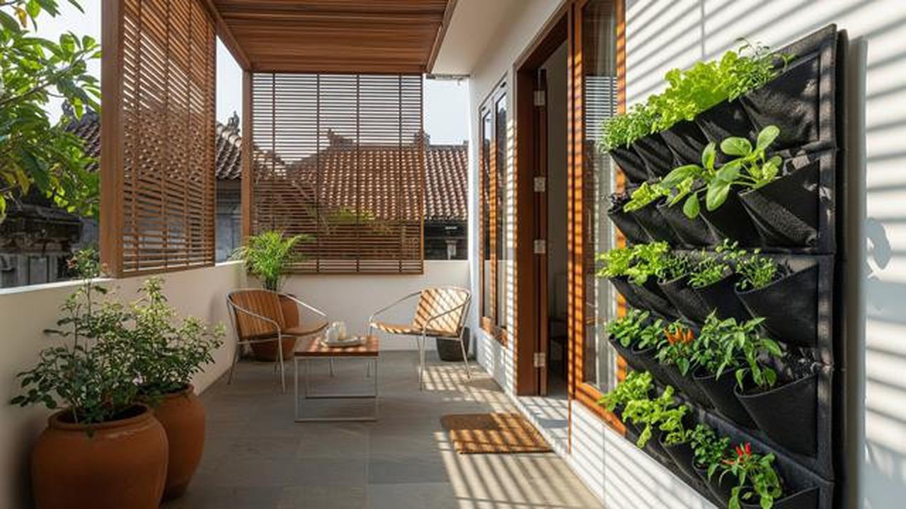 9 Teras Rumah Minimalis dengan Kebun Sayur Vertikal, Cantik Meski Lahan Terbatas