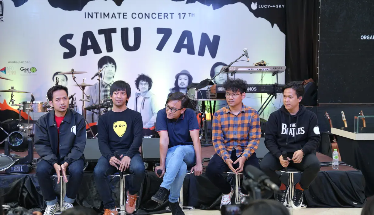 D'Masiv di kawasan SCBD, Jakarta Selatan, Selasa (3/3/2020). (Daniel Kampua/Fimela.com)