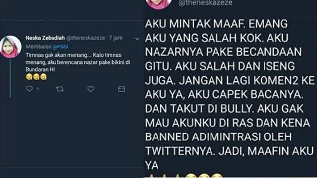 Bualan Gadis Berhijab yang Akan Berbikini Jika Timnas Indonesia Menang