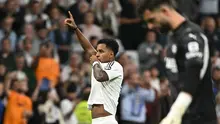 Di babak kedua, gol Rodrygo pada menit ke-48 memperlebar keunggulan Real Madrid atas Deportivo Alaves. (JAVIER SORIANO/AFP)