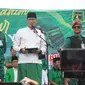 Sandiaga Uno yang merupakan wakil ketua dewan pembina Partai Gerindra menghadiri Silaturahmi Akbar PPP di Stadion Kridosono Yogyakarta, Minggu (8/1/2023).