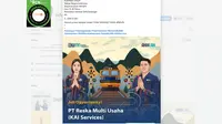Penelusuran  klaim link pendaftaran lowongan kerja KAI Services.