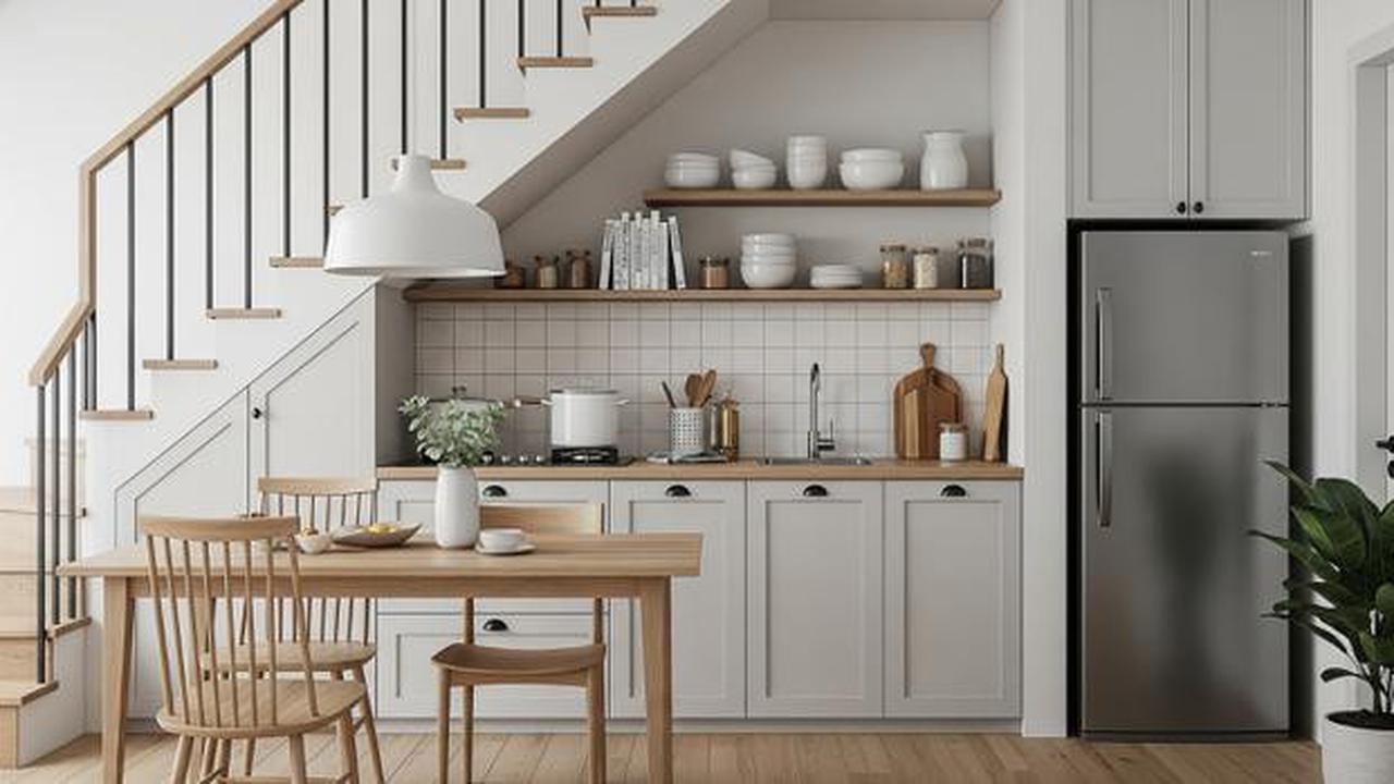 8 Model Dapur Bawah Tangga Rumah Minimalis, Hemat Tempat dan Tetap Estetik