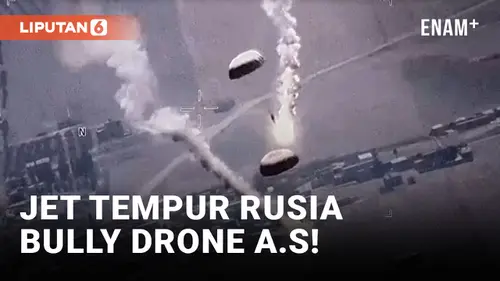 VIDEO: Jet Tempur Rusia Usik Misi Drone AS di Suriah