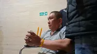Tampang Bandar Narkoba Koko Erwin, Wajah Lesu dengan Tangan Terikat dan Duduk di Kursi Roda