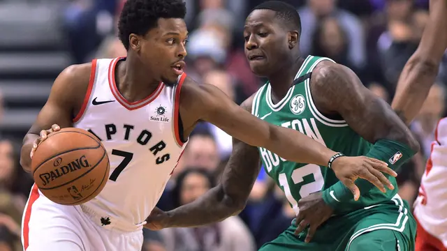 Aksi Kyle Lowry saat Raptors kalahkan Celtics
