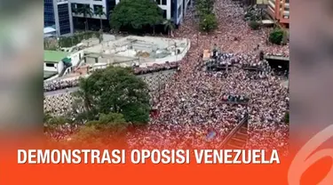 Ribuan warga pendukung kelompok oposisi Venezuela turun ke jalan-jalan di Caracas hari Rabu (23/1) mendesak Presidennya segera mundur.