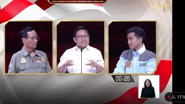 Debat Cawapres 2024. (YouTube/ KPU RI)