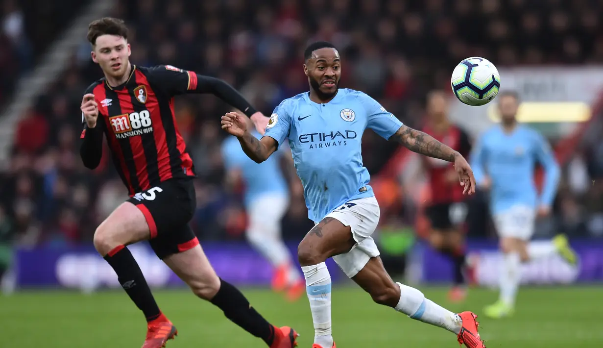 6. Raheem Sterling (Manchester City) - 15 gol dan 9 assist (AFP/Glyn Kirk)