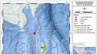 Peta Kawasan Rawan Bencana (KRB) gempa bumi di Pulau Karangtung, Sulawesi Utara. (sumber gambar: PVMBG Badan Geologi Kementerian ESDM)