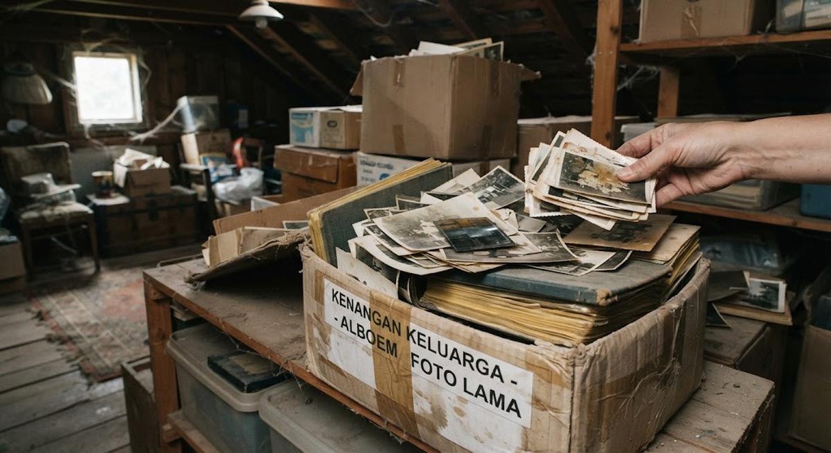 Barang di rumah yang sebaiknya tidak disimpan dalam kardus terlalu lama yakni album foto