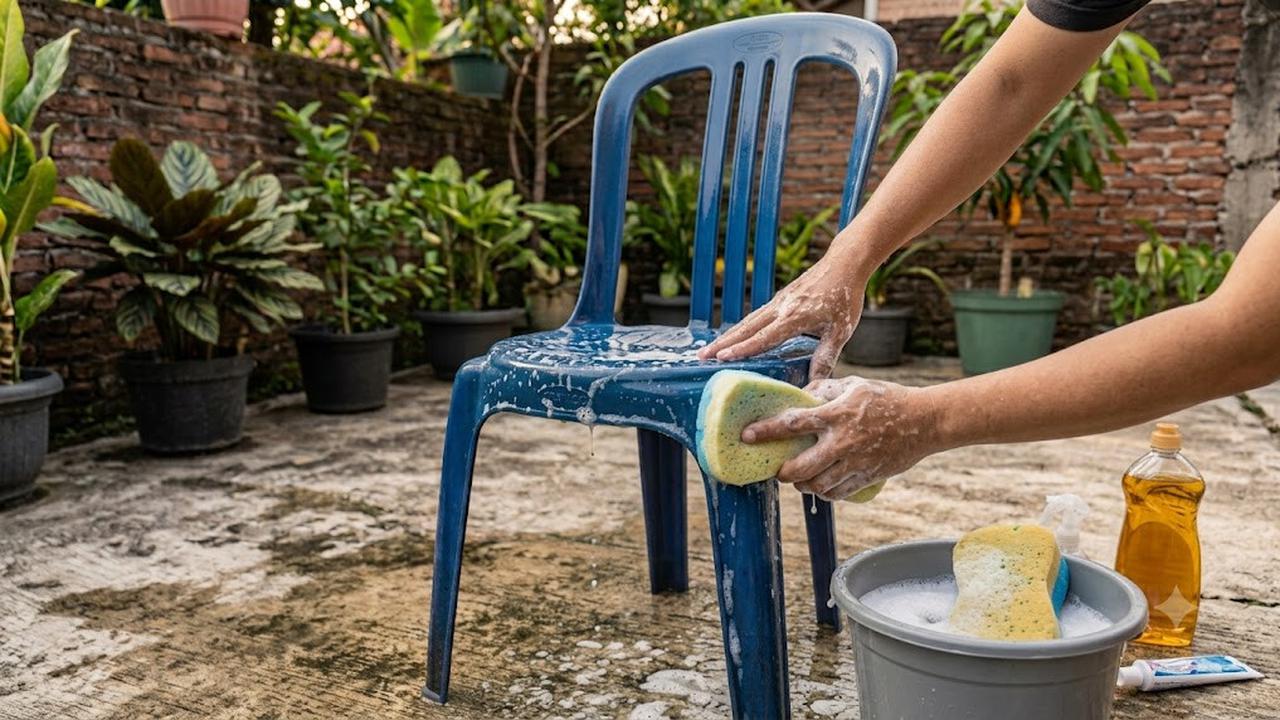 Cara Membersihkan Kursi Plastik Kusam