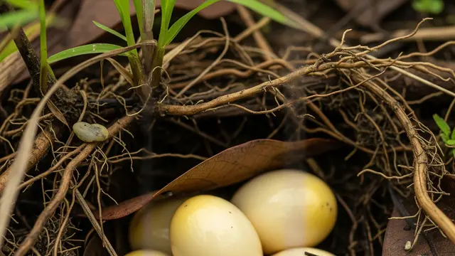 Bentuk Telur Ular Sawah (AI)