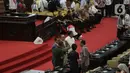 Presiden Joko Widodo akan hadir dan menyampaikan pidato laporan kinerja lembaga-lembaga negara dalam Sidang Tahunan MPR RI Tahun 2023, di Gedung Nusantara MPR RI pada 16 Agustus 2023. (Liputan6.com/Faizal Fanani)