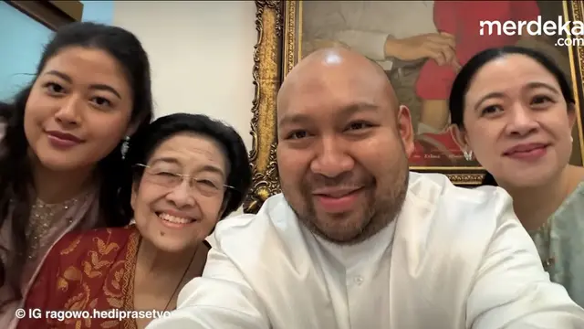 Megawati, Puan Maharani, hingga Pinka tampak tersenyum dan memberikan tepuk tangan, menciptakan momen yang intim dan penuh keakraban bersama Didit Prabowo. (Istimewa)
