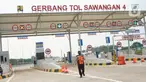 Suasana sosialisasi pembukaan jalan tol Desari Seksi II di kawasan Sawangan, Depok, Jawa Barat, Jumat (3/7/2020). Tol sepanjang 6,3 km tersebut mulai bisa dilalui kendaraan dengan tarif Rp0 alias gratis untuk dua minggu kedepan. (Liputan6.com/Immanuel Antonius)