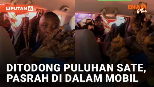 VIDEO: Ditodong Puluhan Sate, Sekumpulan Pria Hanya Bisa Pasrah Dalam Mobil