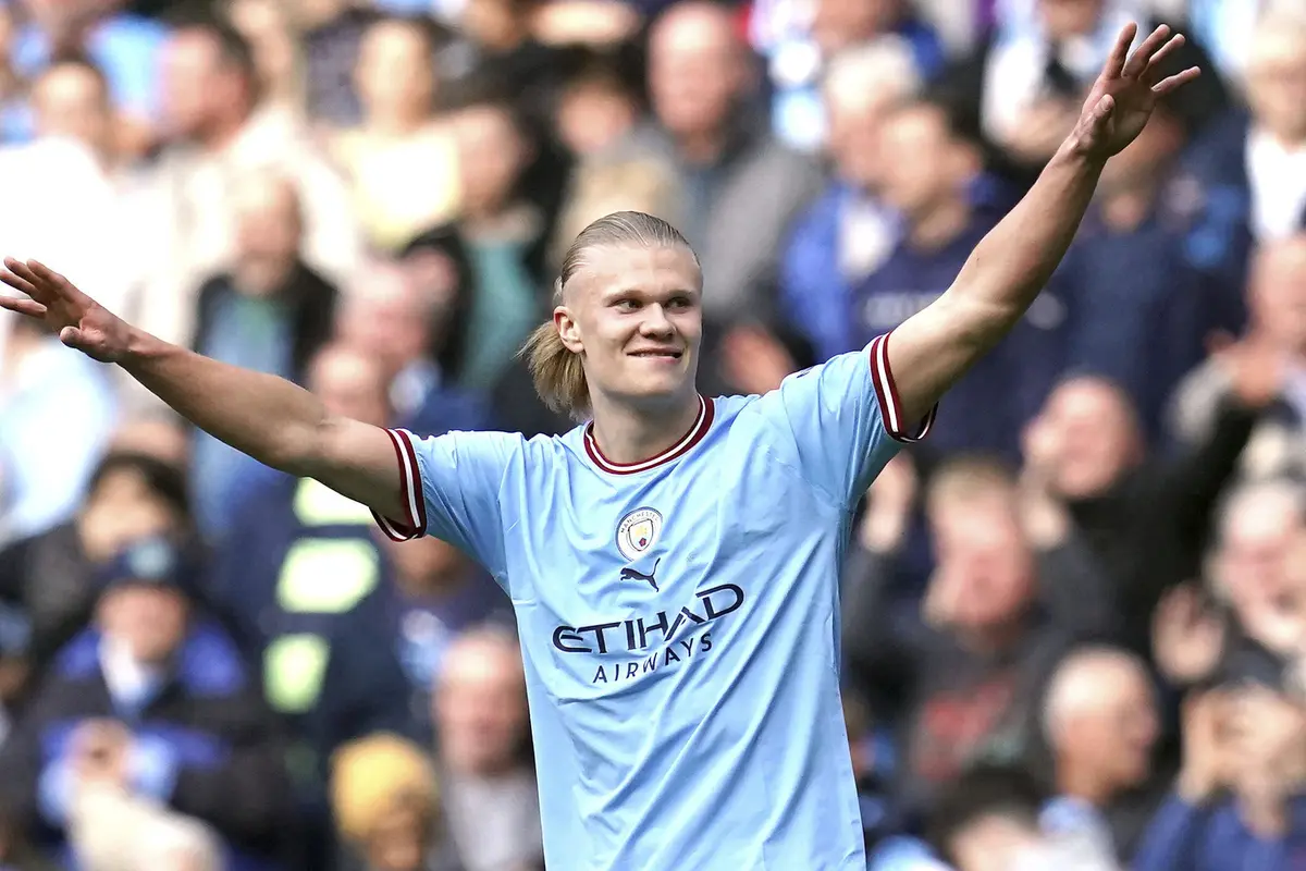 Foto:  Erling Haaland Sudah Cetak 32 Gol di Liga Inggris, Manchester City Tempel Ketat Arsenal di Puncak Klasemen