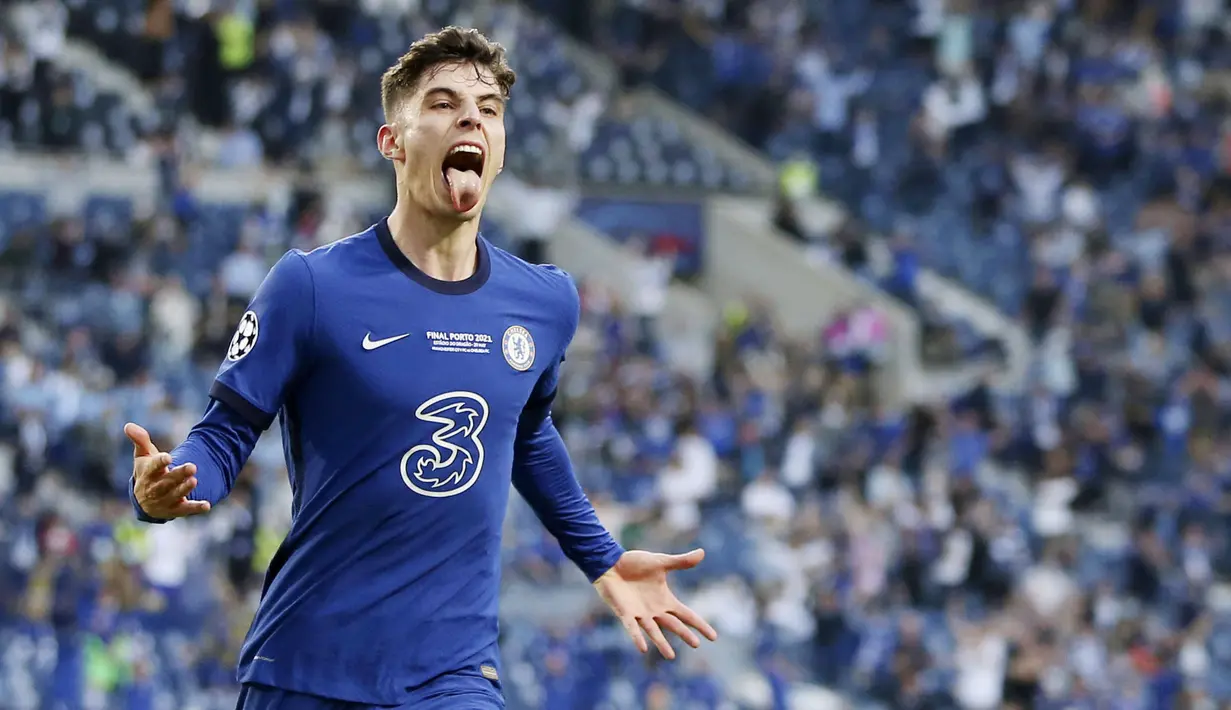 Kai Havertz - Pemain yang sempat kesulitan saat baru bergabung dengan Chelsea ini perlahan mampu menunjukan performa apik. Kocek 72 juta poundsterling untuk menggaet Havertz dari Leverkusen sepertinya setimpal dengan apa yang ia berikan untuk The Blues. (Jose Coelho/Pool via AP)