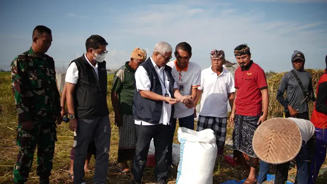 Direktur SDM dan Umum Perum BULOG, turun langsung ke Desa Bengkel, Tabanan, Bali, untuk memastikan proses penyerapan berjalan dengan baik.