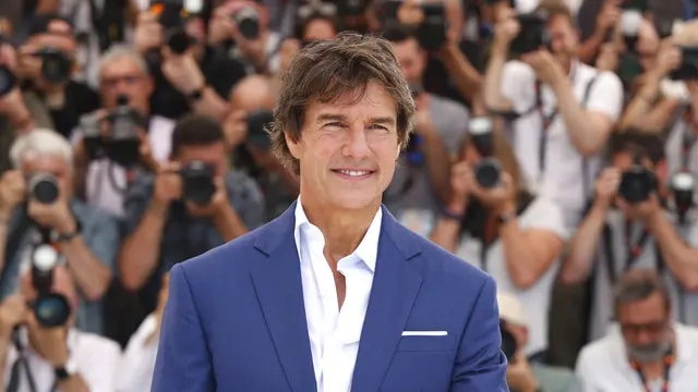 Tom Cruise di Festival Film Cannes,  Rabu 18 Mei 2022. (Vianney Le Caer/Invision/AP)