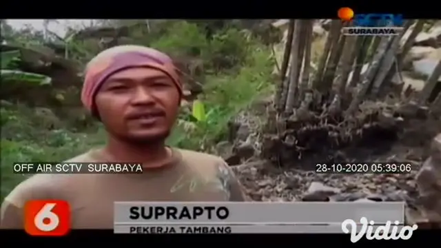 VIDEO: Seorang Penambang Batu di Ngawi Tewas Tertimbun Longsor