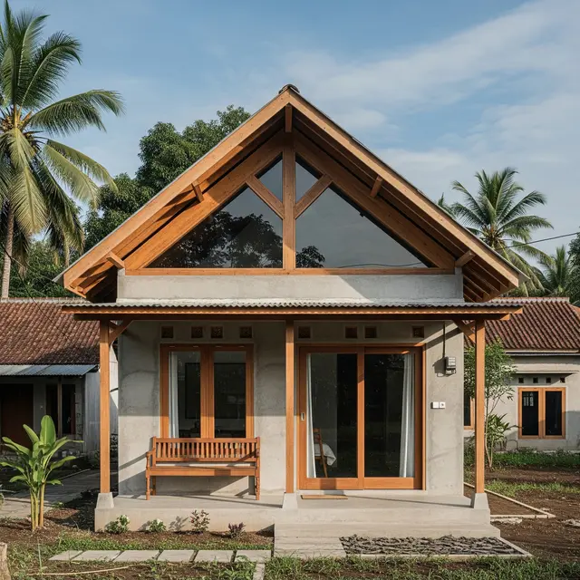 9 Desain Rumah Rp75 Juta Konsep Terbuka di Kampung, Nyaman dan Fungsional