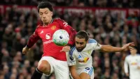 Momen tersebut terjadi pada babak kedua saat Setan Merah tertinggal dengan skor 0-2. (AP Photo/Dave Thompson)