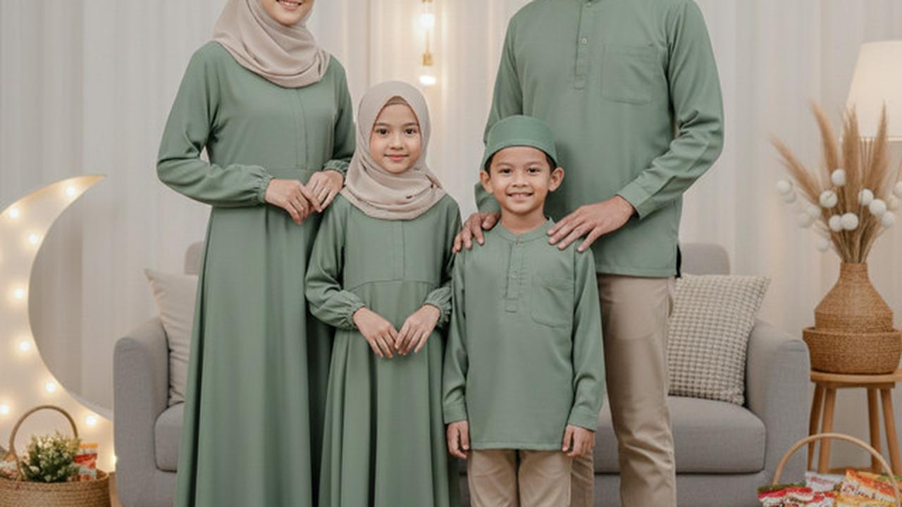 7 Outfit Couple Keluarga Lebaran 2026 Set Seragam, Tampilan Kompak dan Serasi untuk Foto Bersama