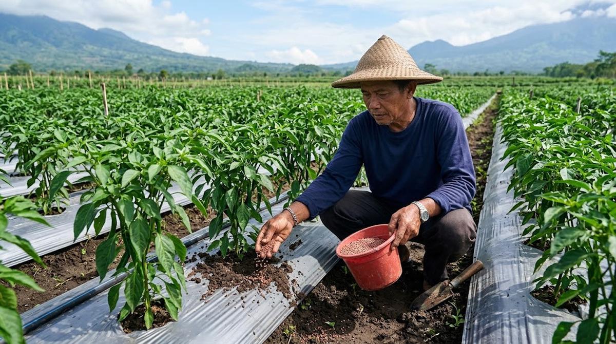 Cara Membuat Tanaman Cabai Lebih Subur dengan Pemupukan yang Tepat/AI Generated
