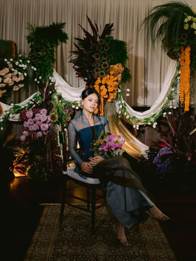 Model Detail Kebaya Sakina Tama saat Lamaran (Instagram/@sakinatama)